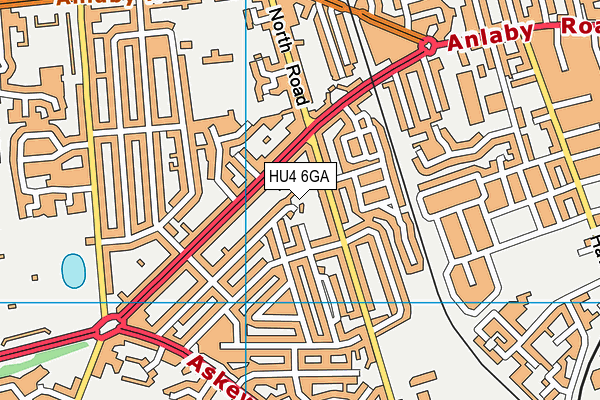 HU4 6GA map - OS VectorMap District (Ordnance Survey)