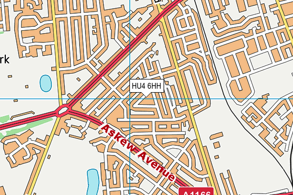 HU4 6HH map - OS VectorMap District (Ordnance Survey)