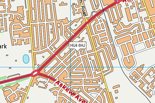 HU4 6HJ map - OS VectorMap District (Ordnance Survey)