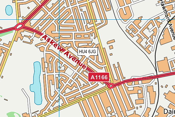 HU4 6JG map - OS VectorMap District (Ordnance Survey)