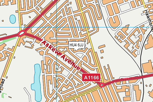 HU4 6JJ map - OS VectorMap District (Ordnance Survey)