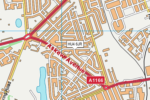 HU4 6JR map - OS VectorMap District (Ordnance Survey)