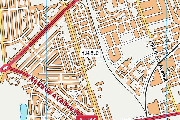 HU4 6LD map - OS VectorMap District (Ordnance Survey)
