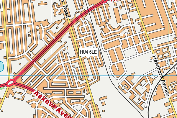 HU4 6LE map - OS VectorMap District (Ordnance Survey)
