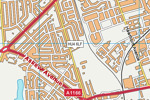 HU4 6LF map - OS VectorMap District (Ordnance Survey)