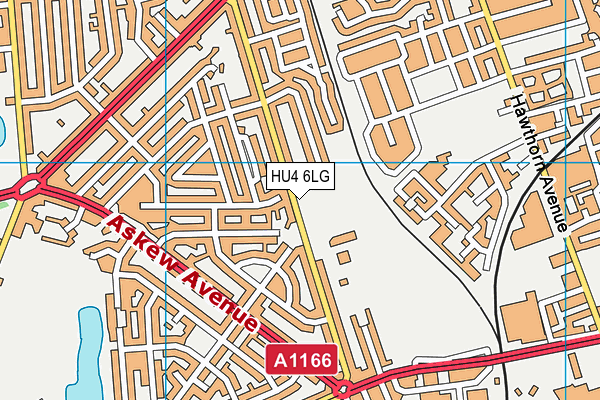 HU4 6LG map - OS VectorMap District (Ordnance Survey)