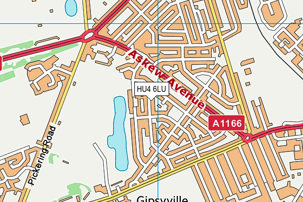 HU4 6LU map - OS VectorMap District (Ordnance Survey)