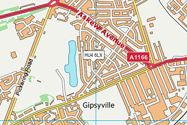 HU4 6LX map - OS VectorMap District (Ordnance Survey)