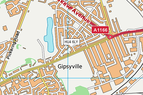 HU4 6LY map - OS VectorMap District (Ordnance Survey)