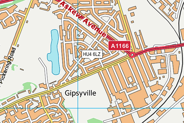 HU4 6LZ map - OS VectorMap District (Ordnance Survey)