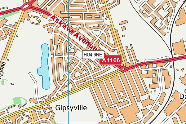 HU4 6NE map - OS VectorMap District (Ordnance Survey)