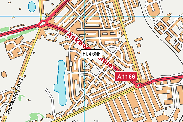 HU4 6NF map - OS VectorMap District (Ordnance Survey)