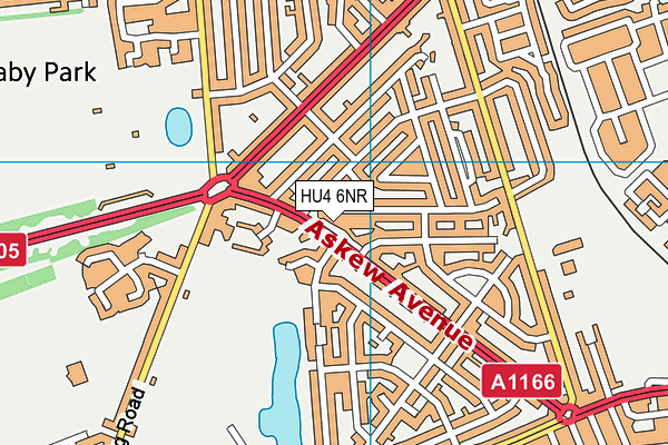 HU4 6NR map - OS VectorMap District (Ordnance Survey)