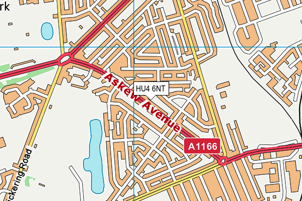 HU4 6NT map - OS VectorMap District (Ordnance Survey)