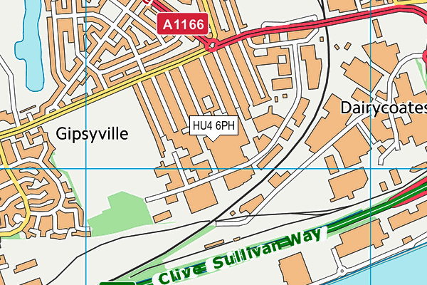 HU4 6PH map - OS VectorMap District (Ordnance Survey)