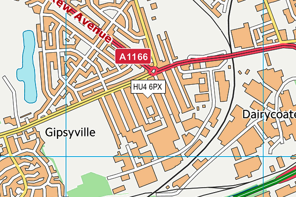 HU4 6PX map - OS VectorMap District (Ordnance Survey)