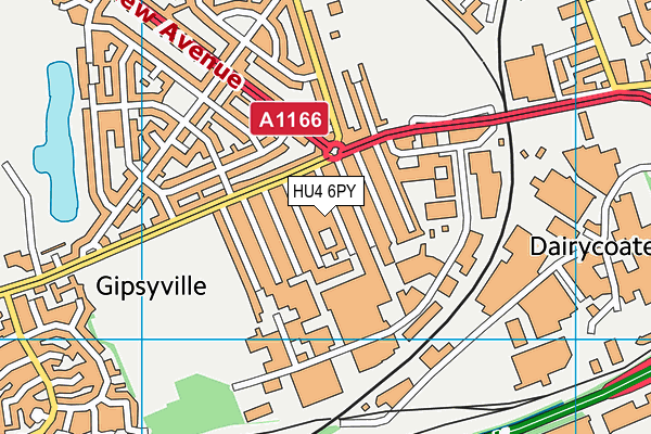 HU4 6PY map - OS VectorMap District (Ordnance Survey)