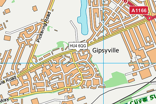 HU4 6QG map - OS VectorMap District (Ordnance Survey)