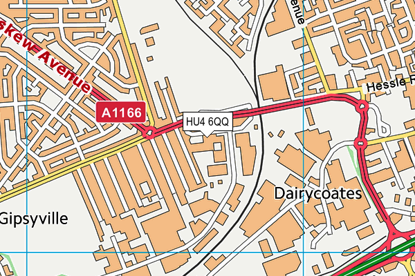 HU4 6QQ map - OS VectorMap District (Ordnance Survey)