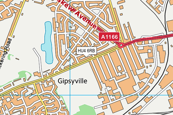 HU4 6RB map - OS VectorMap District (Ordnance Survey)