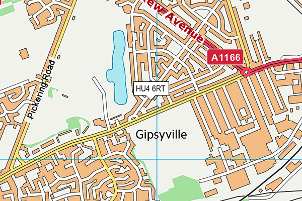 HU4 6RT map - OS VectorMap District (Ordnance Survey)