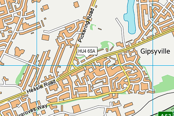 HU4 6SA map - OS VectorMap District (Ordnance Survey)