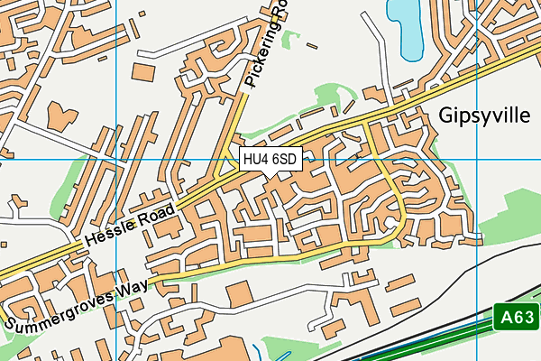 HU4 6SD map - OS VectorMap District (Ordnance Survey)