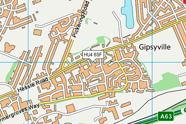 HU4 6SF map - OS VectorMap District (Ordnance Survey)