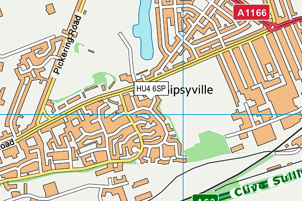 HU4 6SP map - OS VectorMap District (Ordnance Survey)