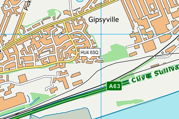 HU4 6SQ map - OS VectorMap District (Ordnance Survey)