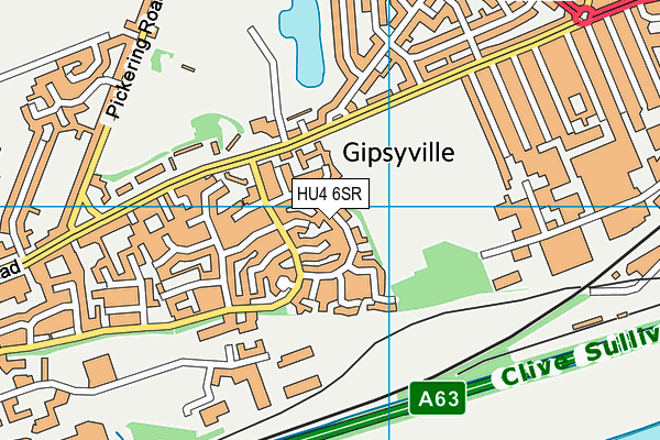 HU4 6SR map - OS VectorMap District (Ordnance Survey)