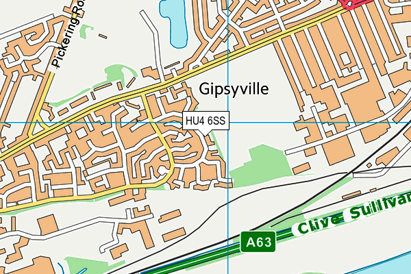 HU4 6SS map - OS VectorMap District (Ordnance Survey)