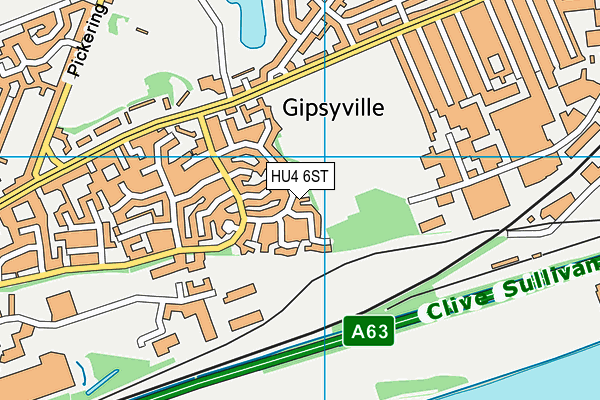 HU4 6ST map - OS VectorMap District (Ordnance Survey)