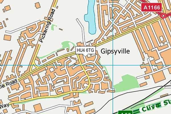 HU4 6TG map - OS VectorMap District (Ordnance Survey)