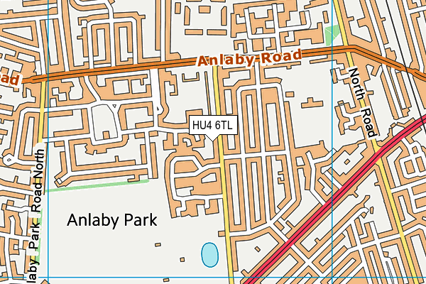 HU4 6TL map - OS VectorMap District (Ordnance Survey)