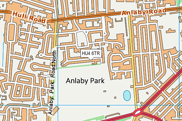 HU4 6TR map - OS VectorMap District (Ordnance Survey)