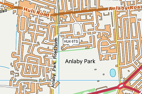 HU4 6TS map - OS VectorMap District (Ordnance Survey)