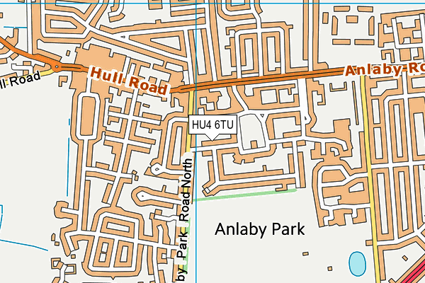 HU4 6TU map - OS VectorMap District (Ordnance Survey)