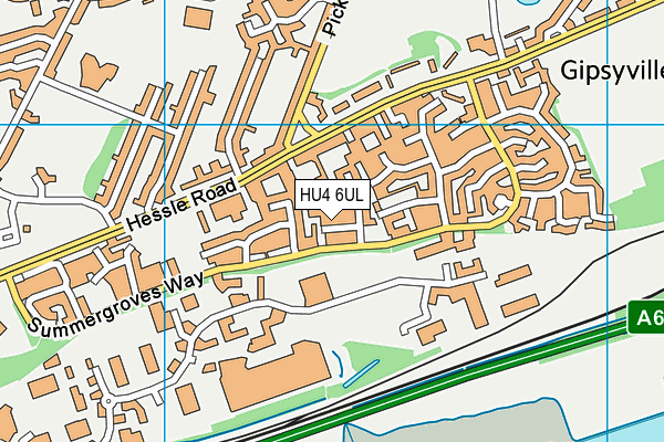 HU4 6UL map - OS VectorMap District (Ordnance Survey)