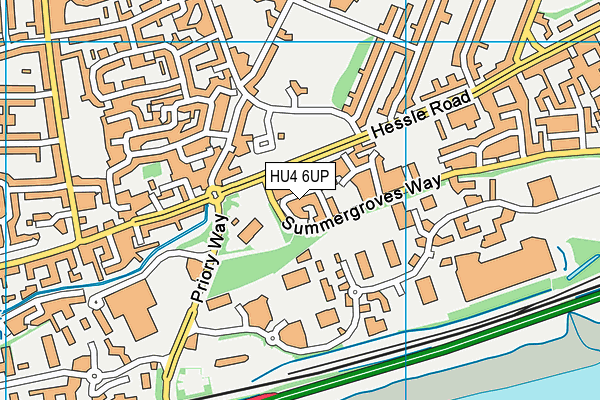 HU4 6UP map - OS VectorMap District (Ordnance Survey)