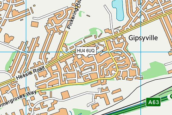 HU4 6UQ map - OS VectorMap District (Ordnance Survey)