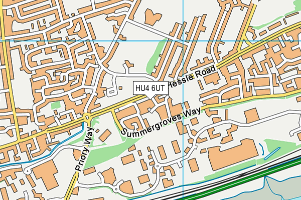 HU4 6UT map - OS VectorMap District (Ordnance Survey)