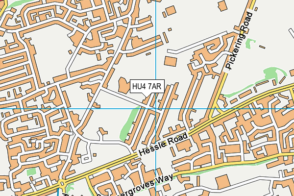 HU4 7AR map - OS VectorMap District (Ordnance Survey)