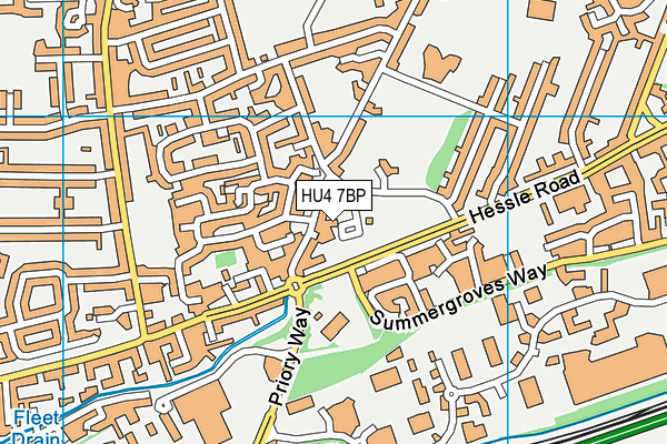 HU4 7BP map - OS VectorMap District (Ordnance Survey)