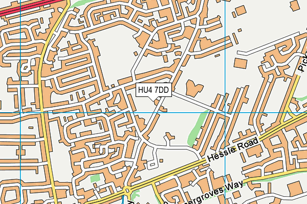 HU4 7DD map - OS VectorMap District (Ordnance Survey)