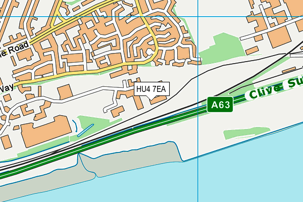 HU4 7EA map - OS VectorMap District (Ordnance Survey)