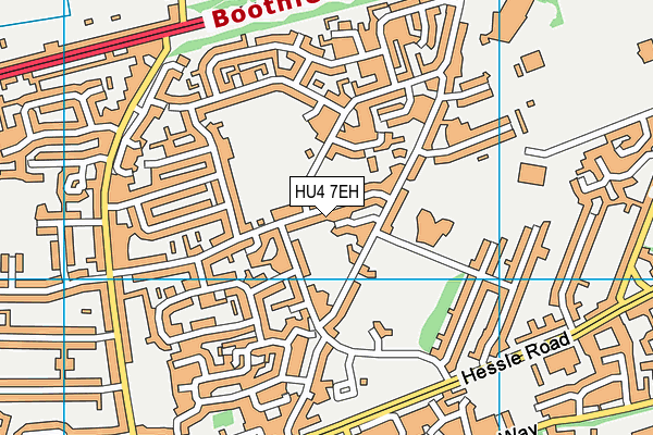 HU4 7EH map - OS VectorMap District (Ordnance Survey)