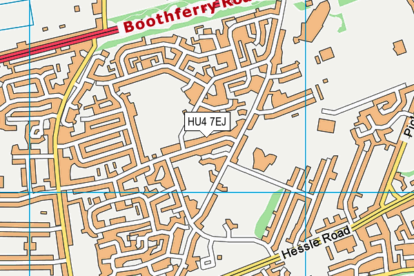 HU4 7EJ map - OS VectorMap District (Ordnance Survey)