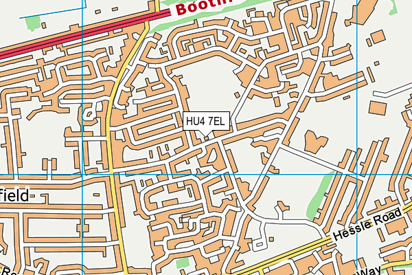 HU4 7EL map - OS VectorMap District (Ordnance Survey)