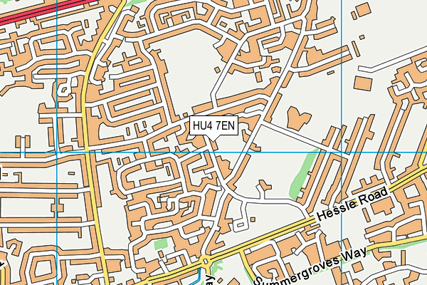 HU4 7EN map - OS VectorMap District (Ordnance Survey)